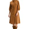 Beth Pinwale Corduroy Midi Dress - Brown
